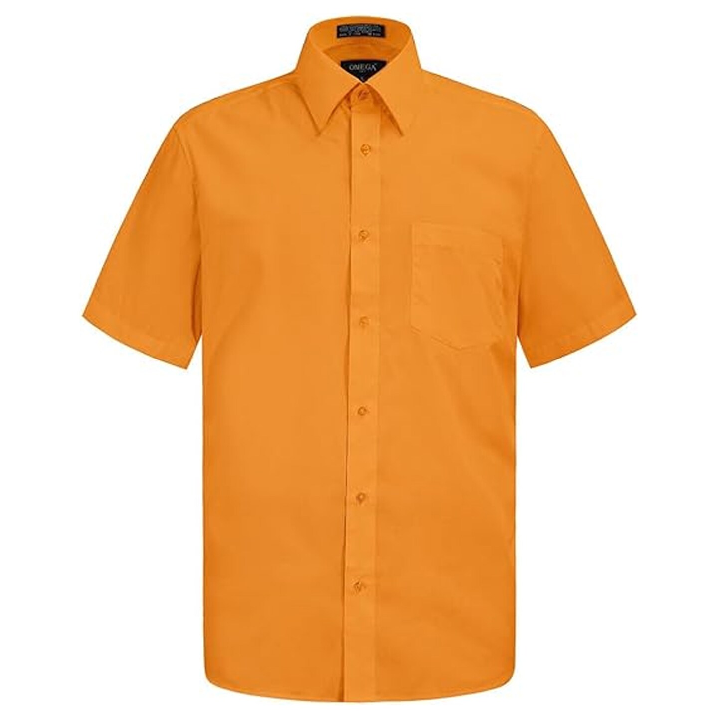 Orange Short Sleeve Formal Shirt