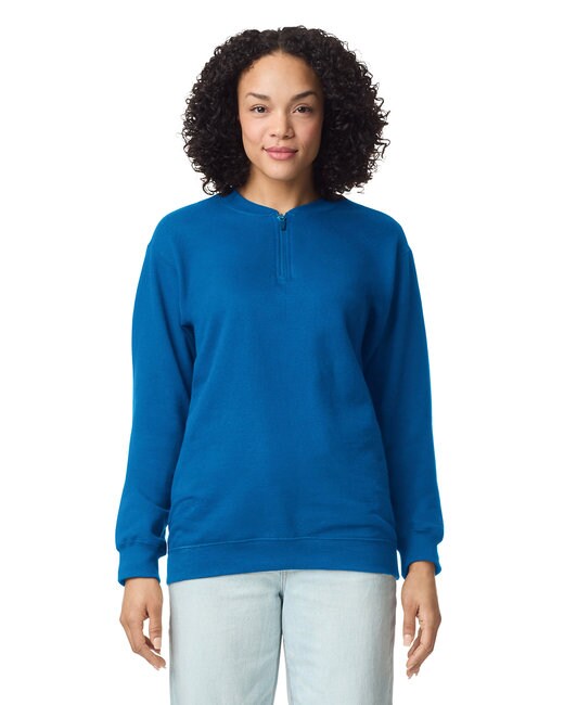 Gildan® Softstyle Midweight Fleece Quarter Zip Sweatshirt, Size: L