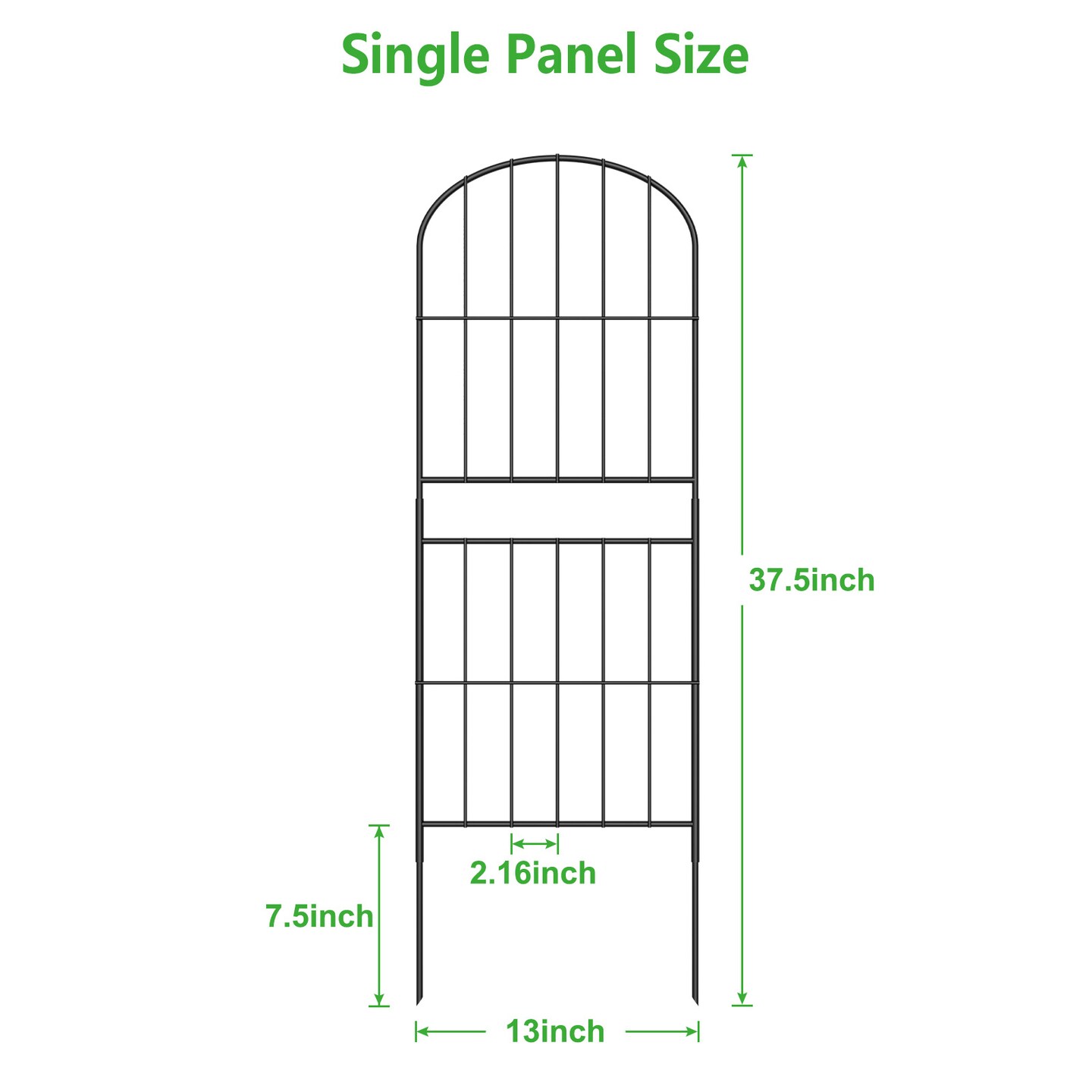 Decorative Garden Fence Fencing 10 Pack, 36in (H) x 10.8ft (L) Rustproof Metal Wire Panel Border Animal Barrier for Dog, Flower Edging for Yard Landscape Patio Outdoor Decor