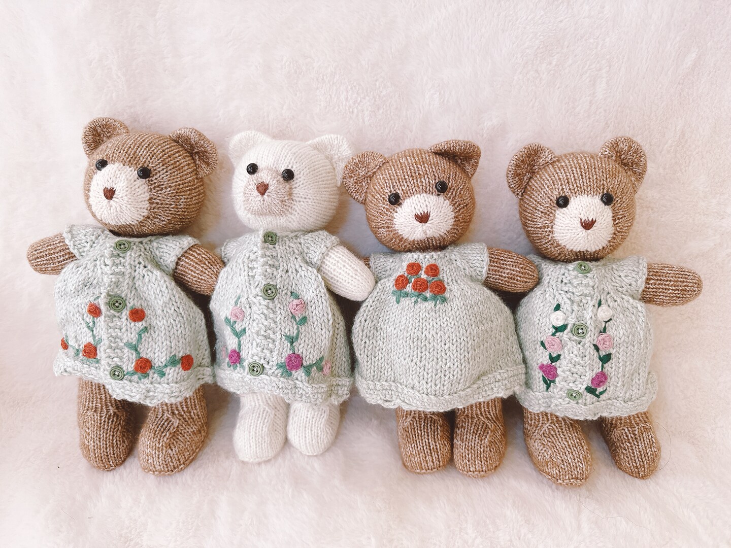 Handmade Knit Bear with Embroidery Clothes | Amigurumi Teddy Bear for Kid |  Birthday Gift, Valentine Gift | Plushy Stuffed Animals | MakerPlace by  Michaels