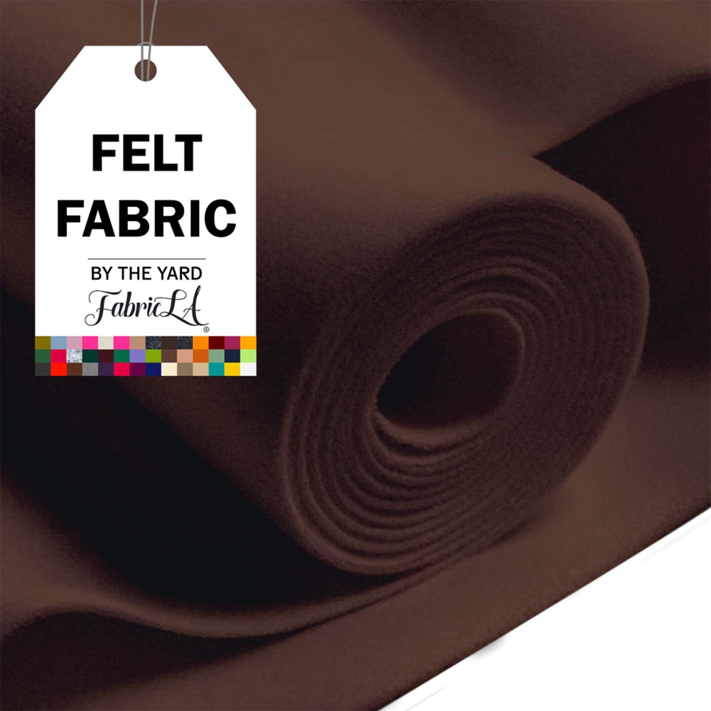 FabricLA Acrylic Felt Fabric - 72&#x22; Inch Wide 1.6mm Thick Felt by The Yard - Use Soft Felt Sheets for Sewing, Cushion, and Padding, DIY Arts &#x26; Crafts (1 Yard, Light Brown)