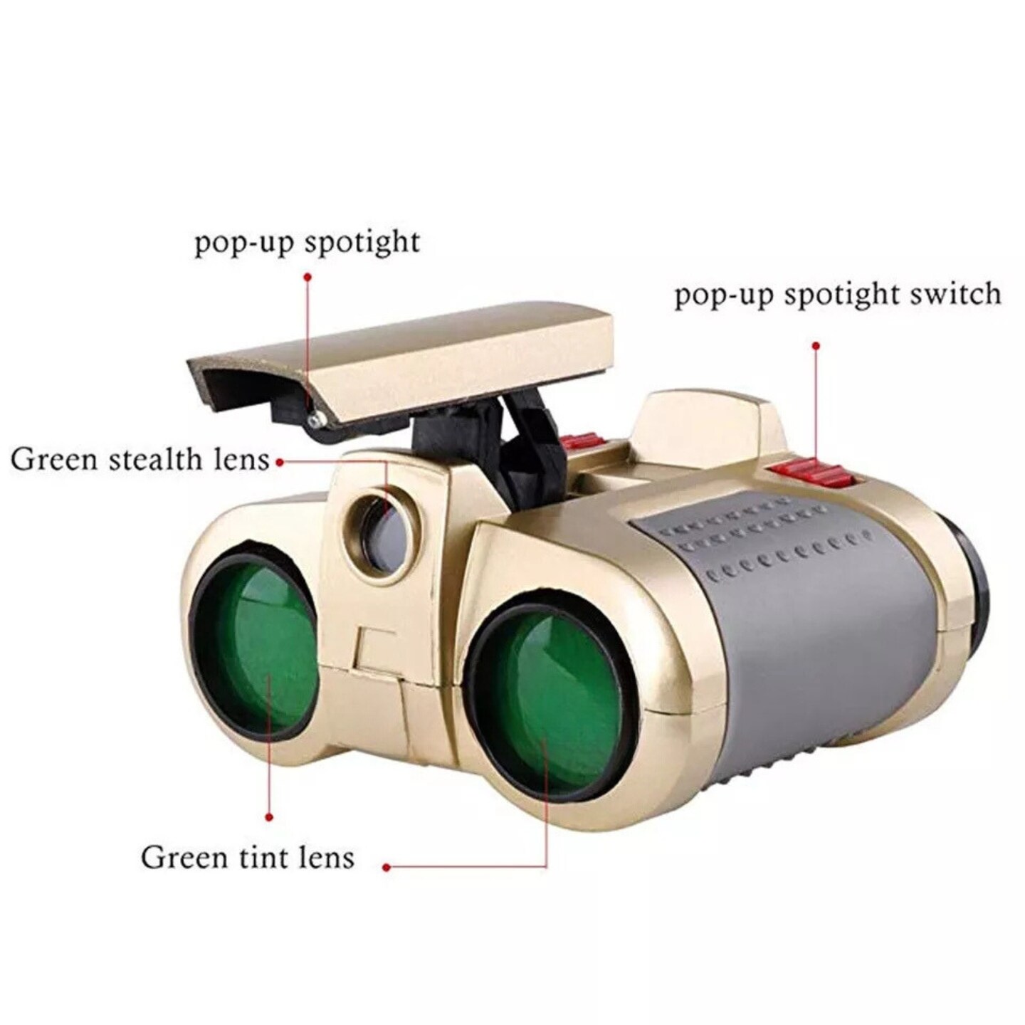 Kitcheniva 4 x 30mm Military Zoom Powerful Binoculars Optics Toy Gift