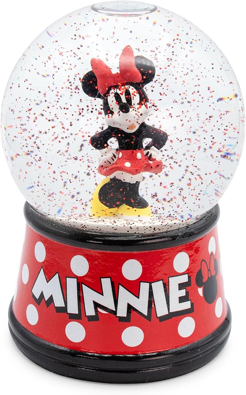Minnie Mouse Light-Up Snow Globe with Swirling Glitter Display Piece Decoration | Home Decor for Kids Room Essentials | Precious Keepsake, Cute Novelty Gifts and Collectibles | 6 Inches Tall