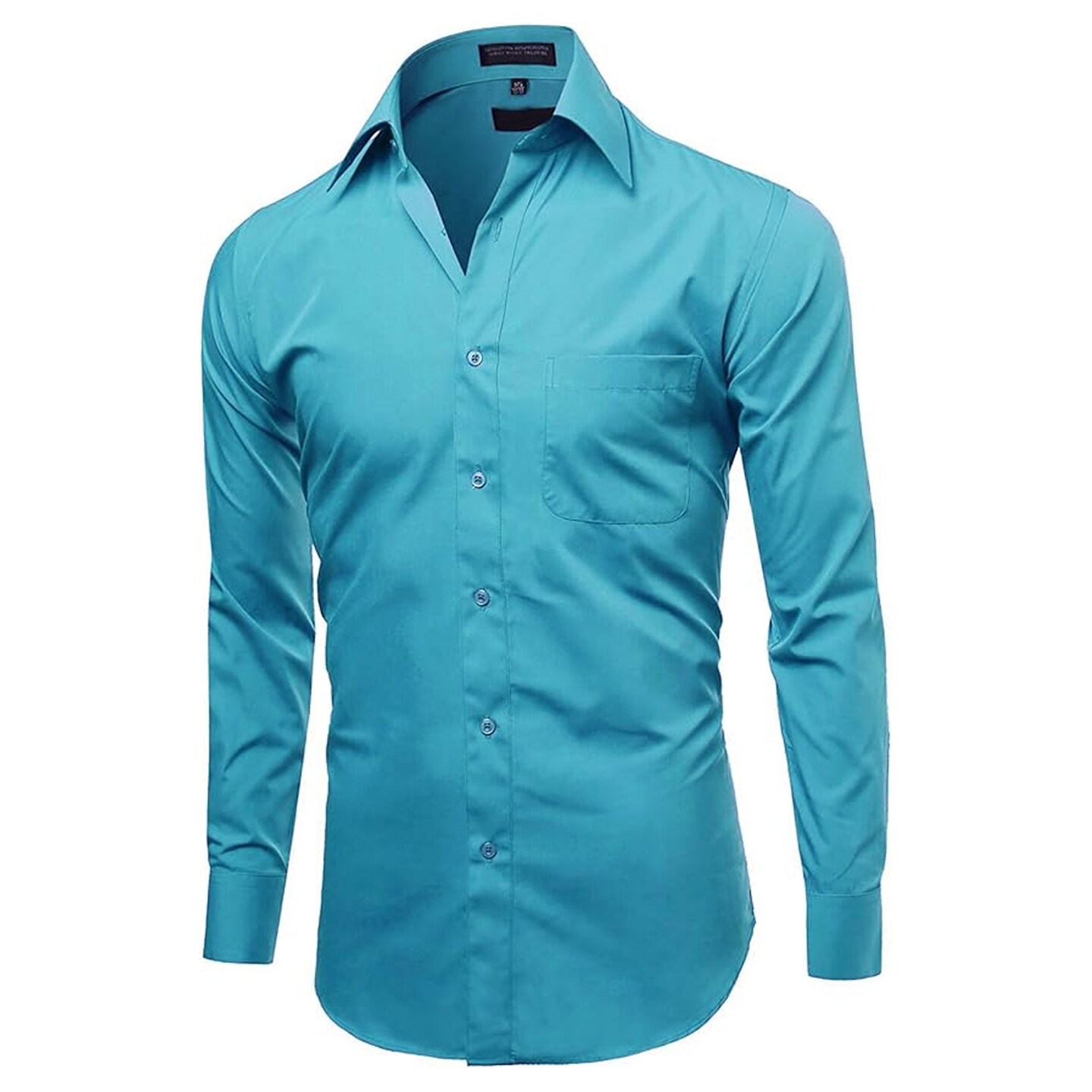Vibrant Style Turquoise Long Sleeve Shirt