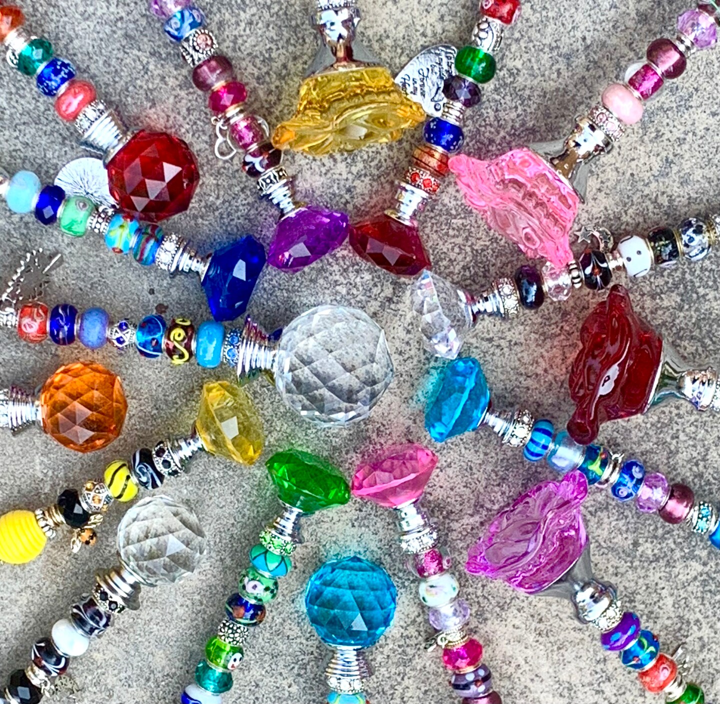 CUSTOM Beaded Garden Stake, Fairy Wand, Beaded Plant Decor, Pixie