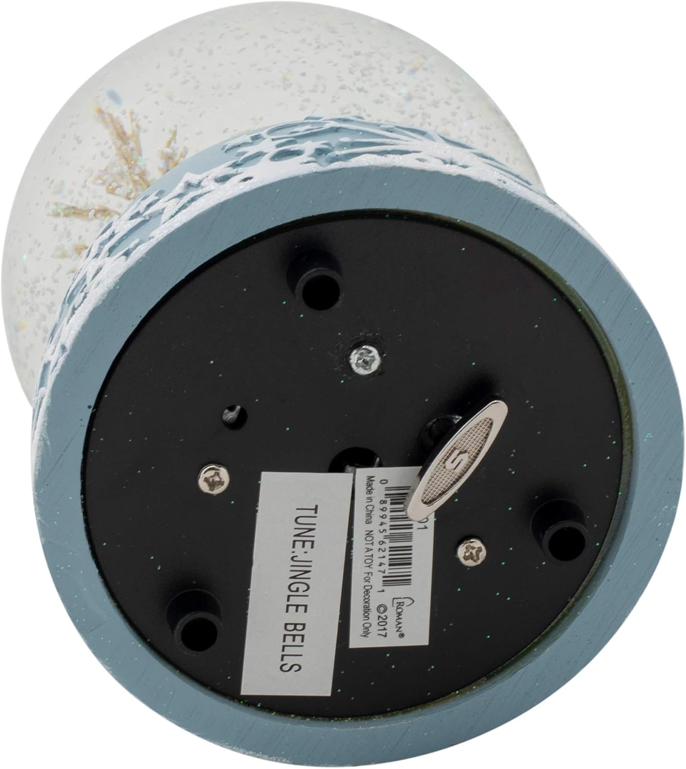 Ice Skating Child With Hot Drink 6 Inch Musical Glitter Globe Playing The Tune Jingle Bells