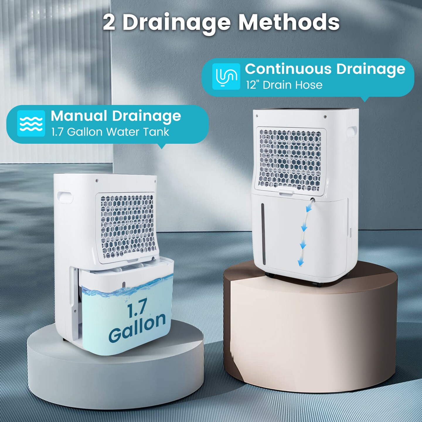 Costway 73-Pint Quiet Dehumidifier with 5 Modes 4,500 Sq. ft Coverage Area for Home &#x26; Basements
