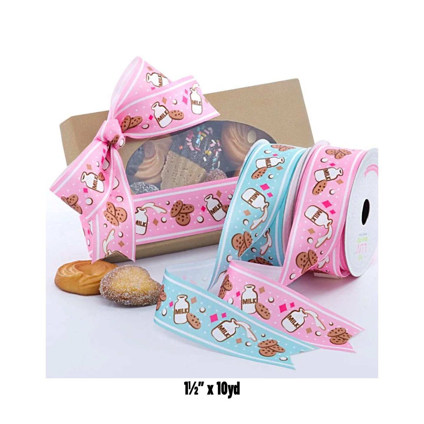 Milk &#x26; Cookie Satin Ribbon 1.5&#x22; x 10 yd