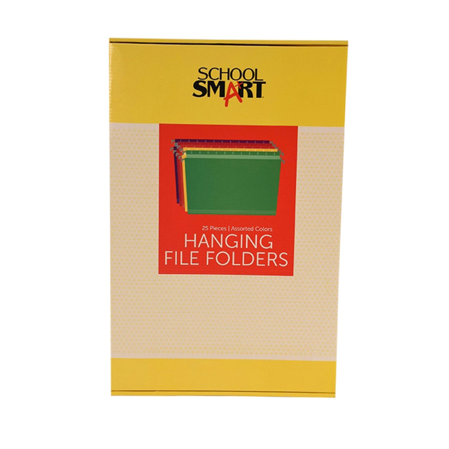 School Smart Hanging File Folders, Legal Size, 1/5 Cut Tabs, Assorted Colors, Pack of 25