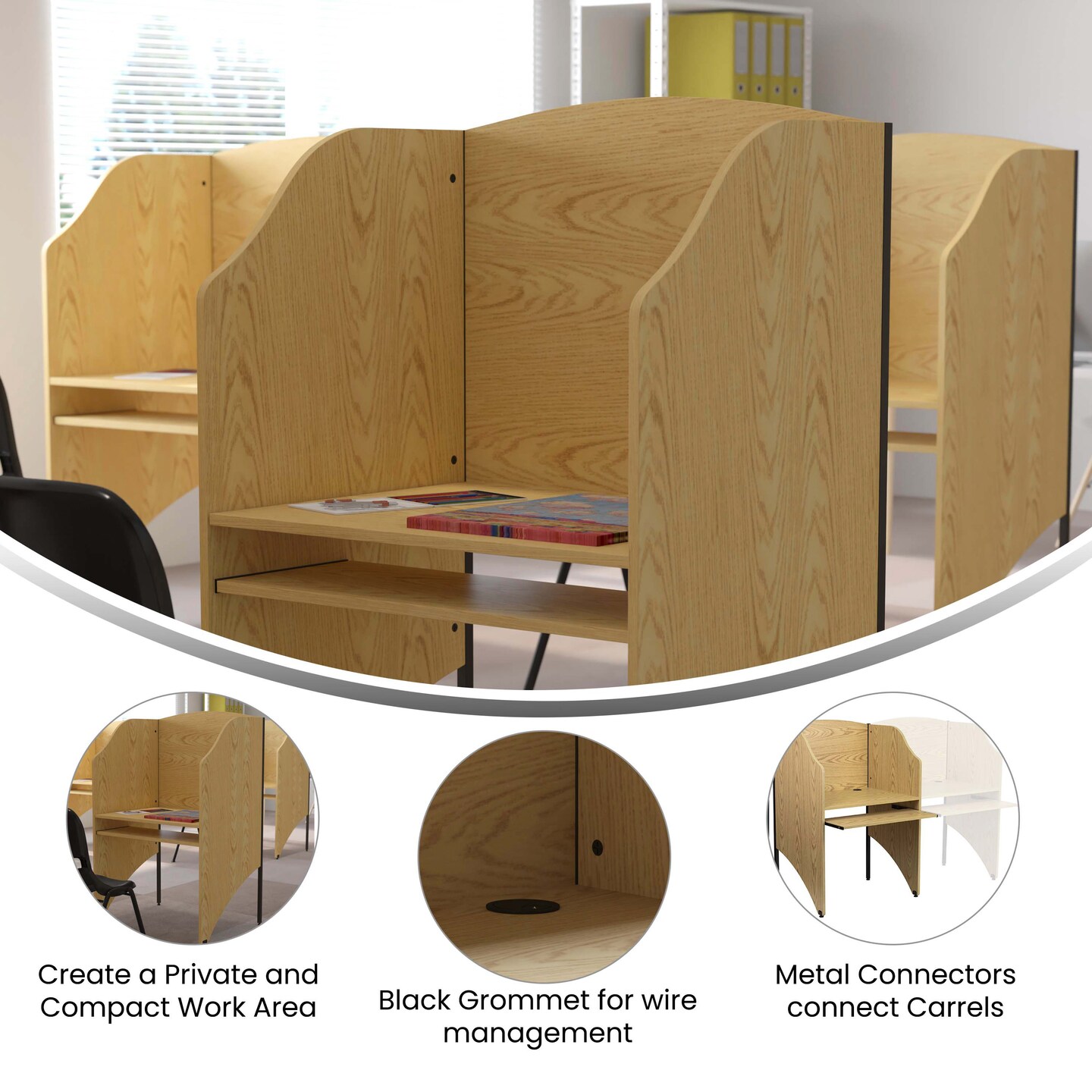 Emma and Oliver Starter Study Carrel Home School Furniture