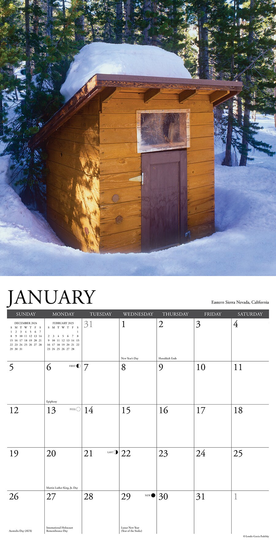 Outhouses 2025 Wall Calendar