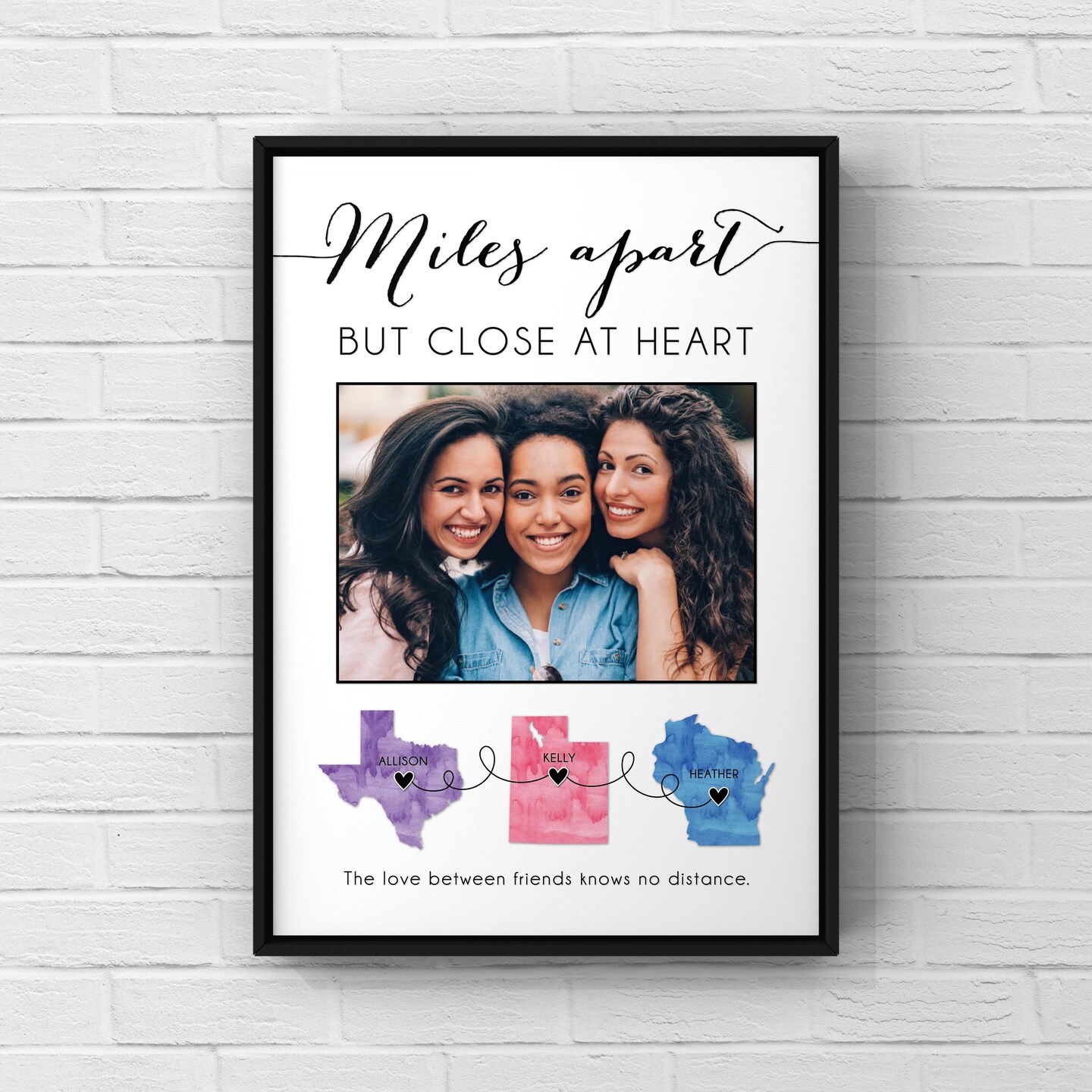 Friendship Going Away Gift, Best Friends Frame, Moving Gift With