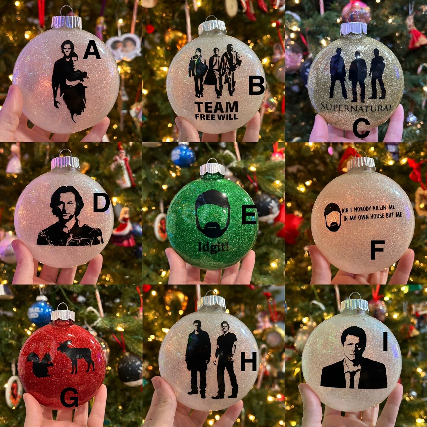 Handmade “Supernatural" Christmas ornaments! see details!
