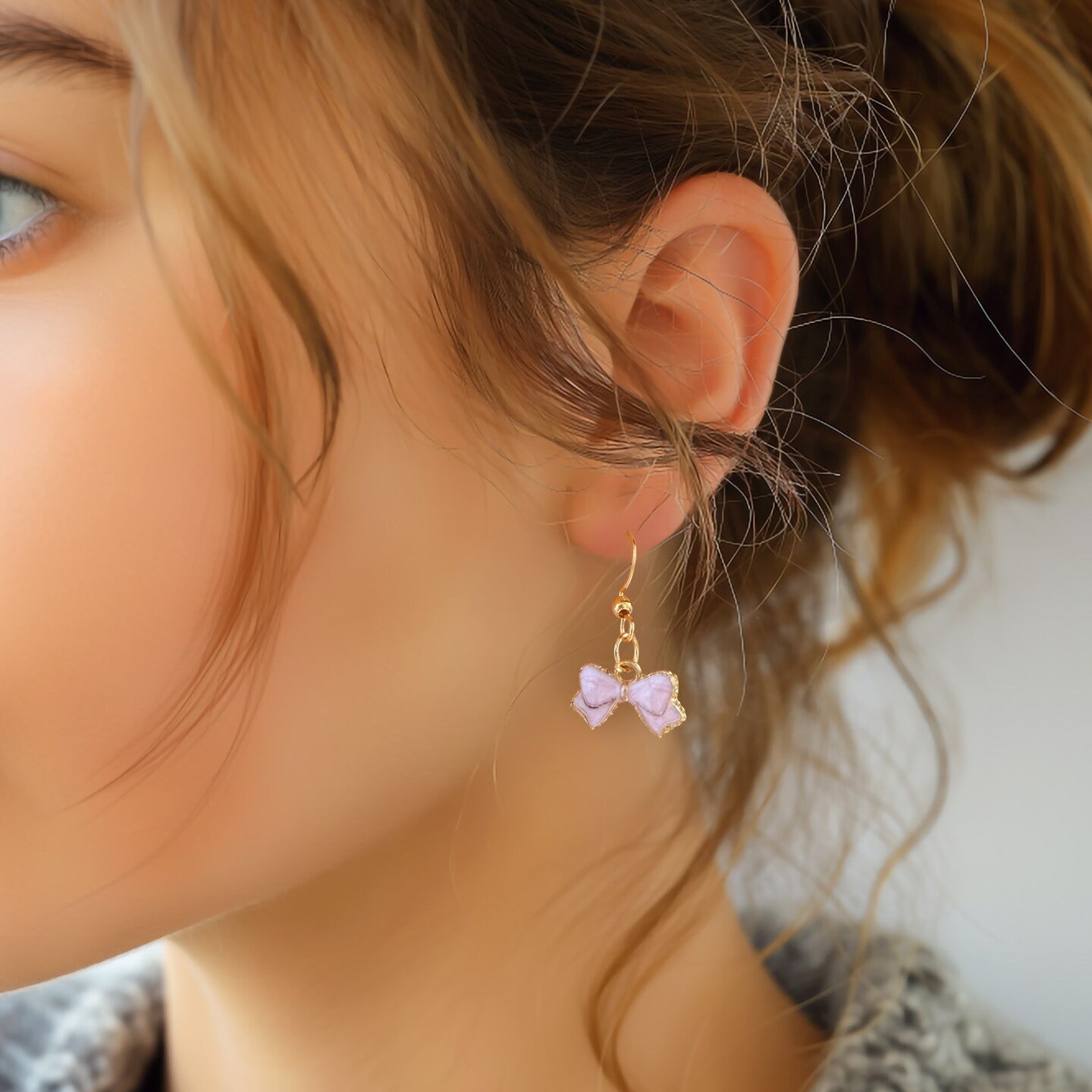 Wrapables Nature Charms for Jewelry Making Enamel Pendants, (Set of 20), Pink Bow