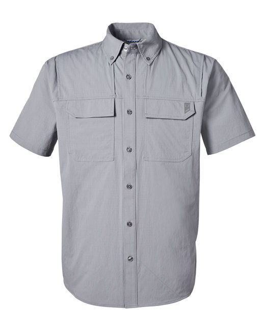 HUK® Men's Creekbed Short Sleeve Shirt, Size: S, Color: Night owl
