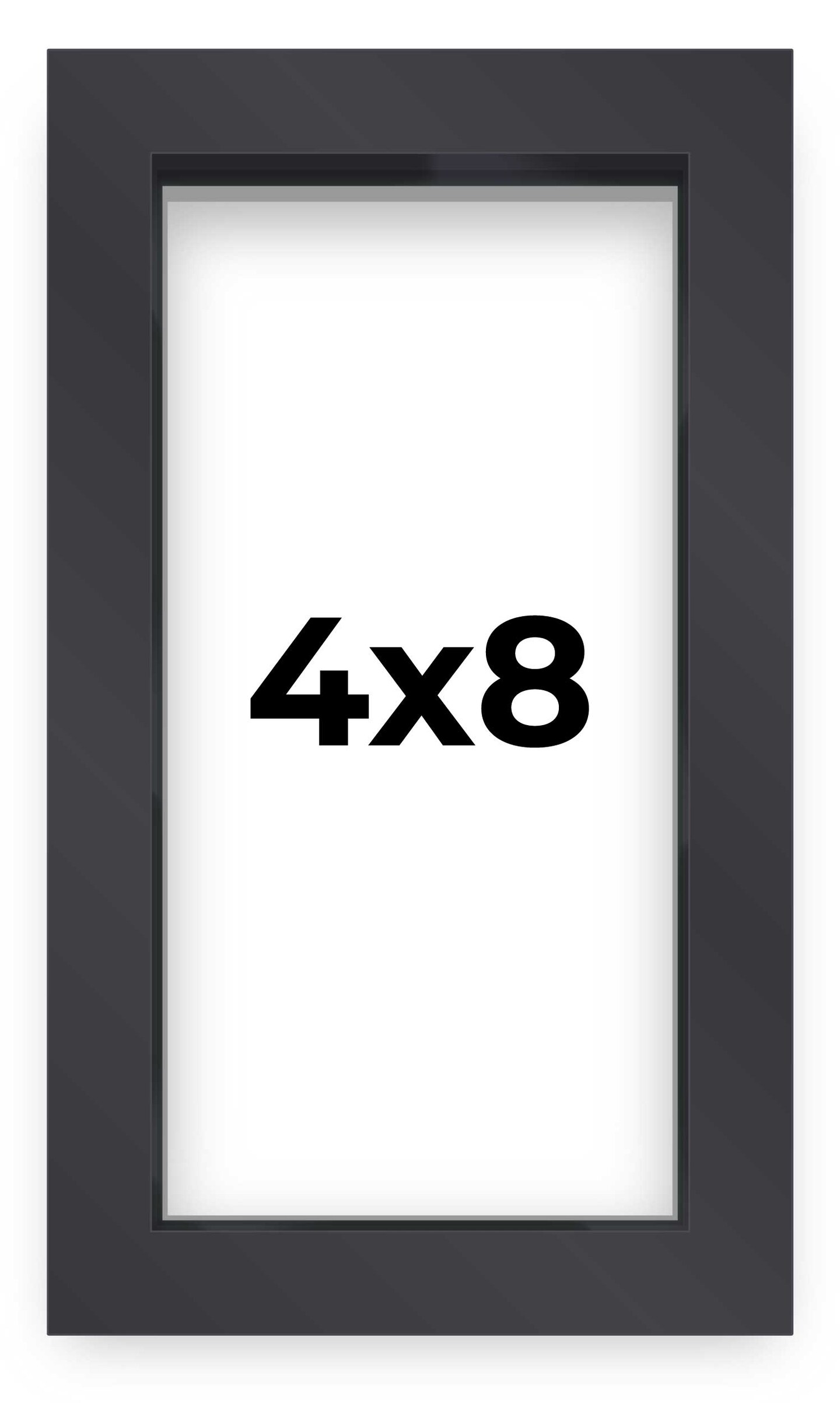 Panoramic Shadow Box 3/4" Depth Black Picture Frame - UV Acrylic, Backing, Hanging Hardware