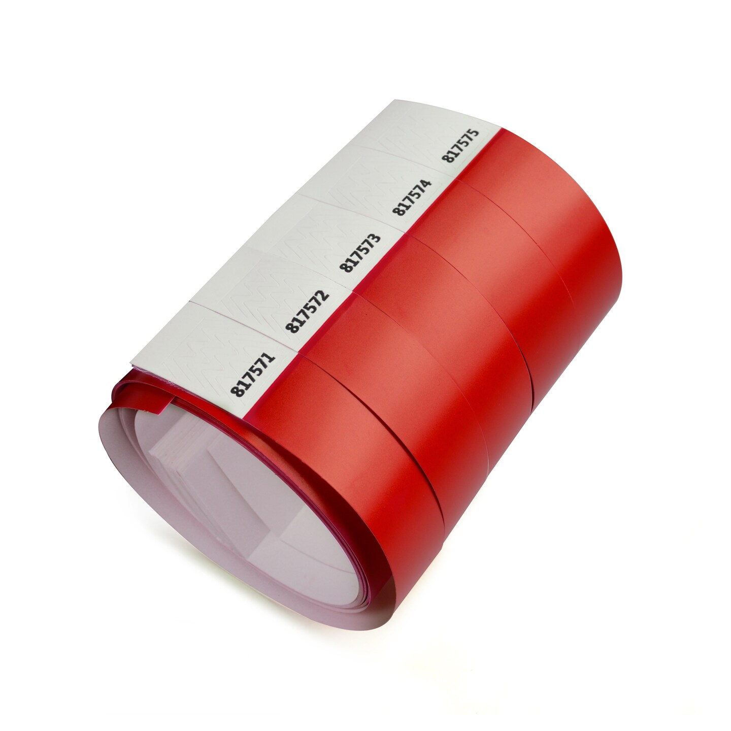 COSCO Security Wristband, Tamper Resistant, 10" x 3/4", Red, 100 bands (20 perforated sheets of 5 bands each)