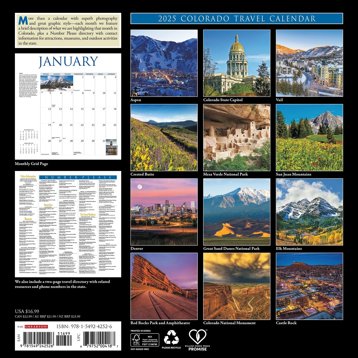 Colorado 2025 Wall Calendar