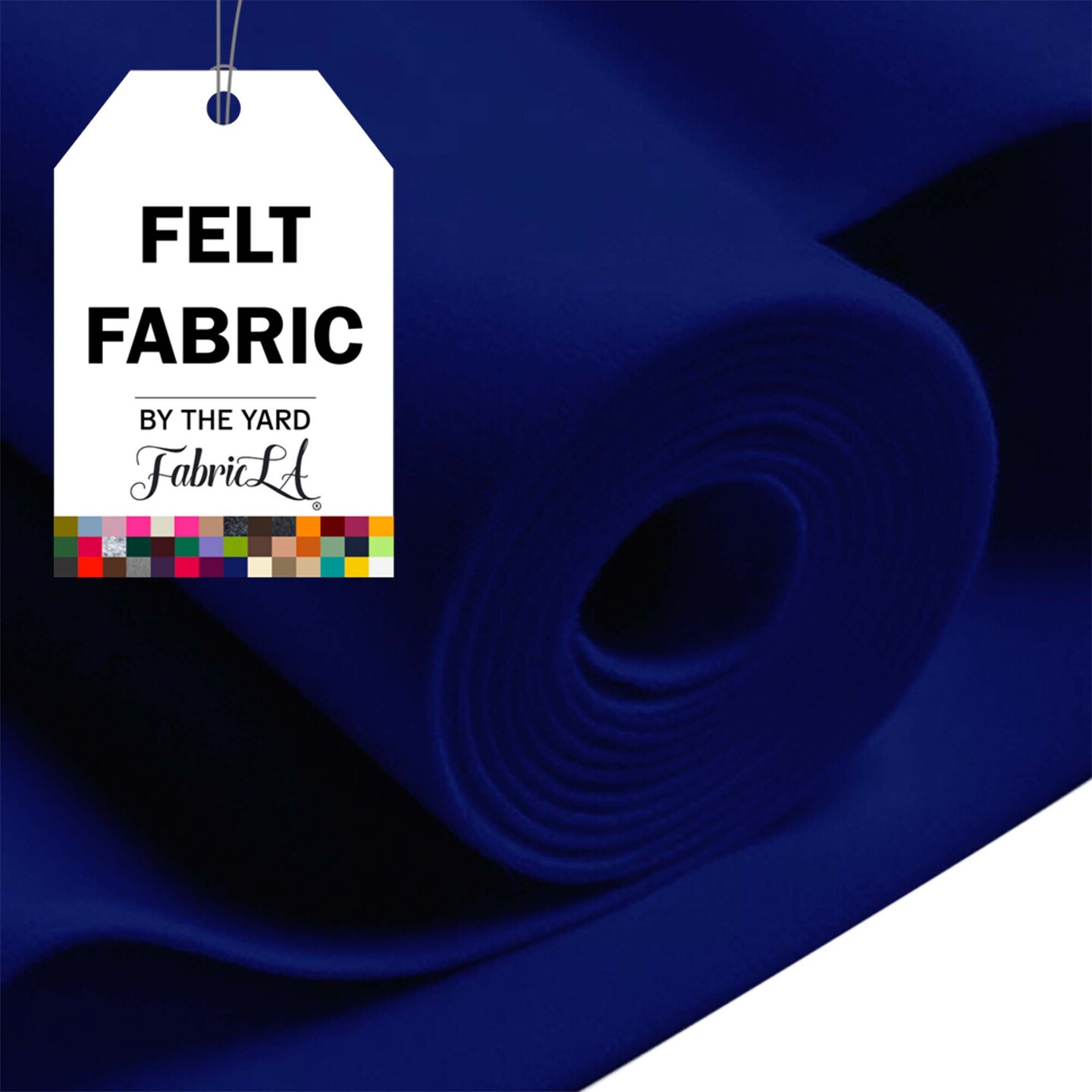 FabricLA Craft Felt Fabric - 36&#x22; X 36&#x22; Inch Wide &#x26; 1.6mm Thick 1 Square Yard Felt Fabric - Use This Soft Felt for Crafts - Royal Blue A15
