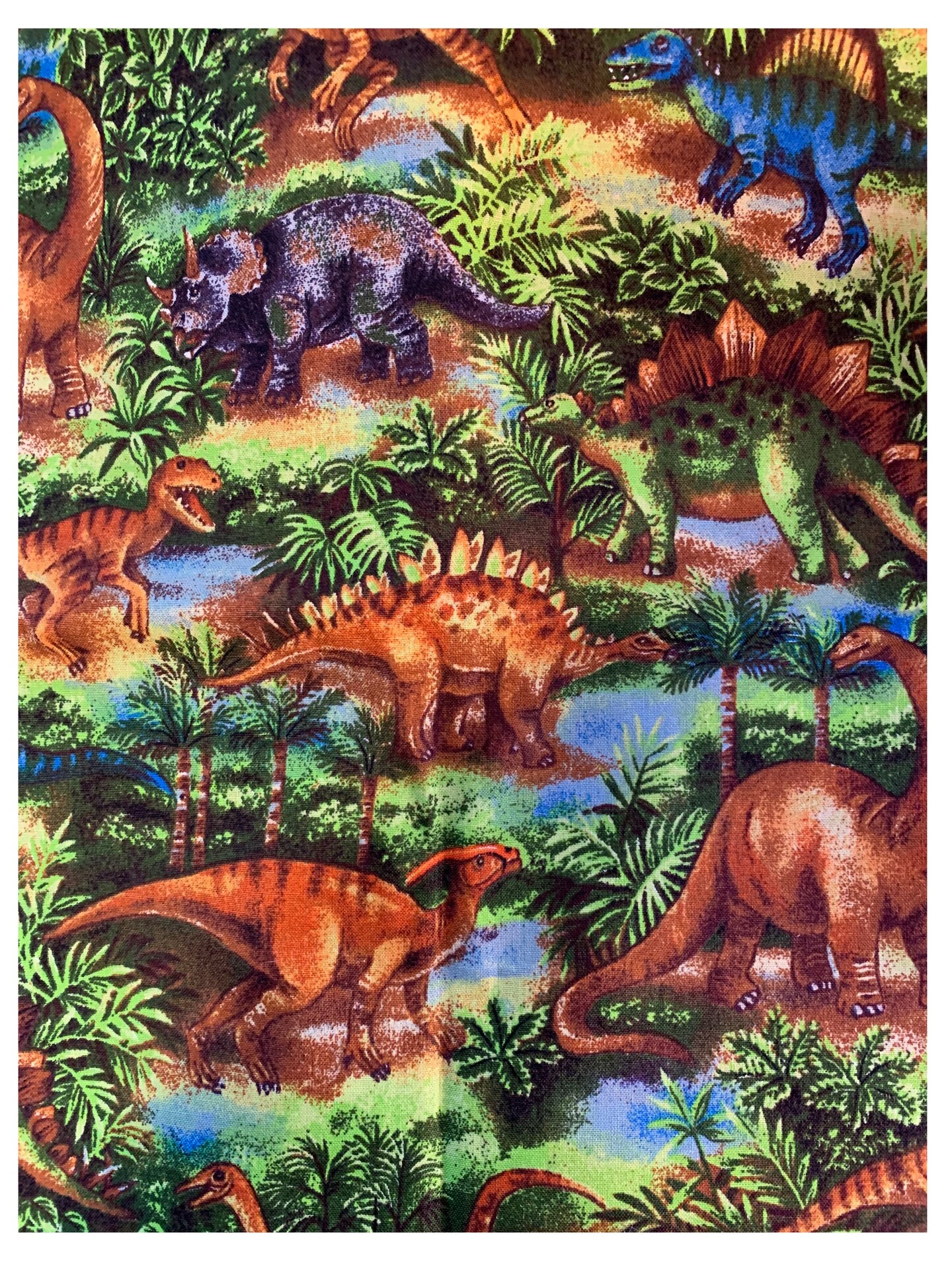 Weighted blanket in dinosaurs, cotton and flannel with lbs