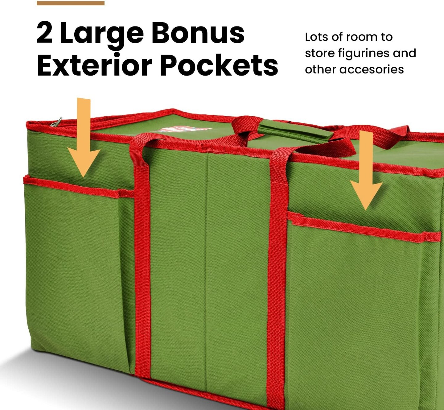 Premium Christmas Ornament Storage &#x2013; Christmas Storage Container Perfect for Holiday Decorations and Ornament Storage Box &#x2013; Fits 128 Holiday Ornaments &#x2013; Tear-Proof Fabric