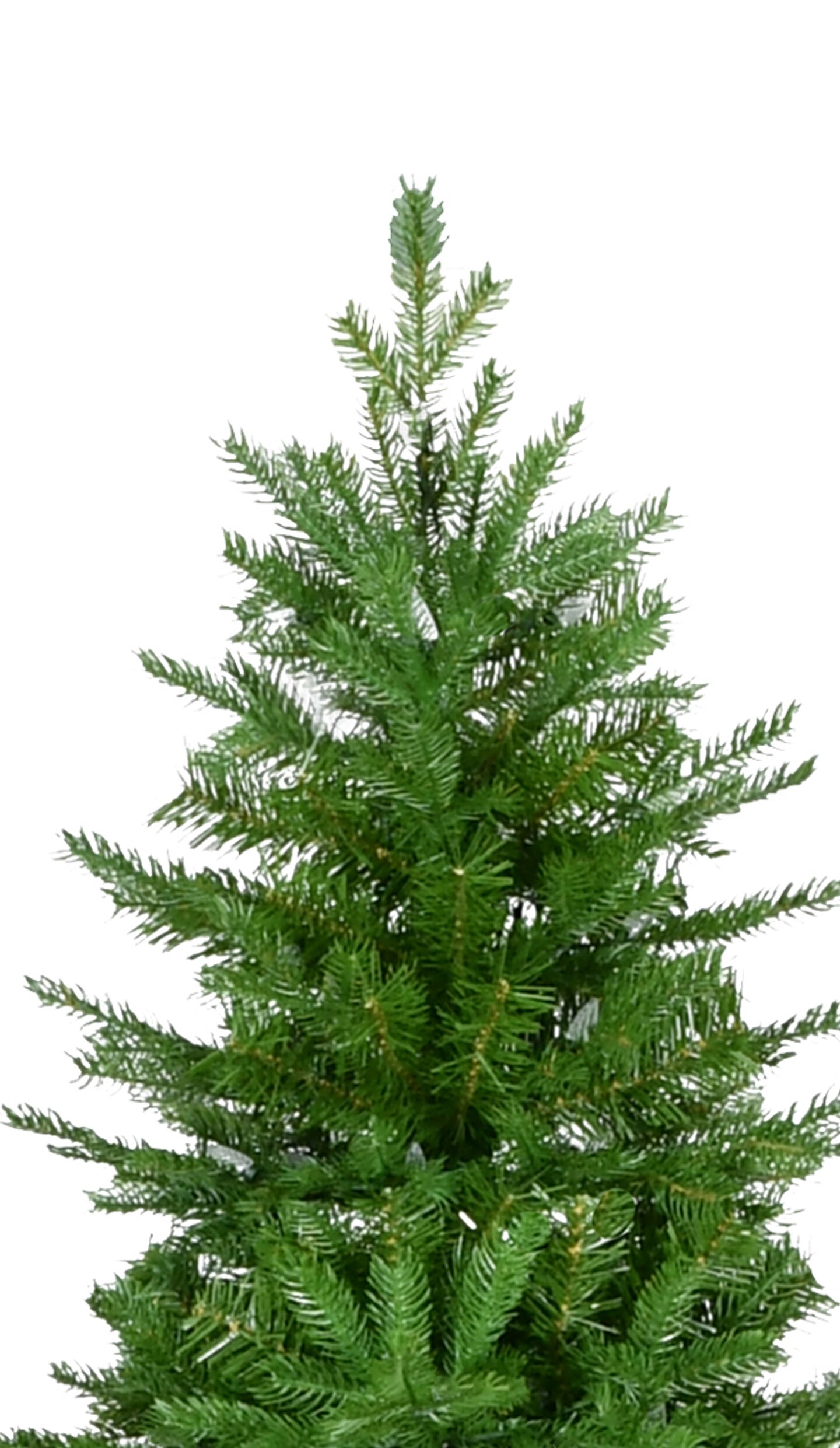 Unlit Natural Green Aspen Fir Christmas Tree - Sturdy Metal Stand, Realistic Pine Needles, Secure &#x26; Stable Holiday Decor