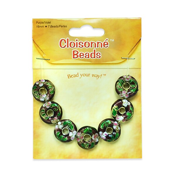 Cloisonne Donut Beads Pack of 7