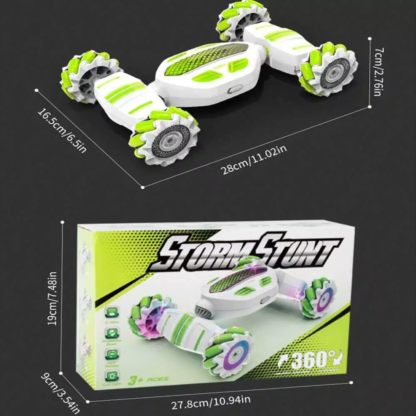 Kitcheniva Off Roader Remote Control Car RC Stunt 4WD Hand Gesture Sensing Toy Gift