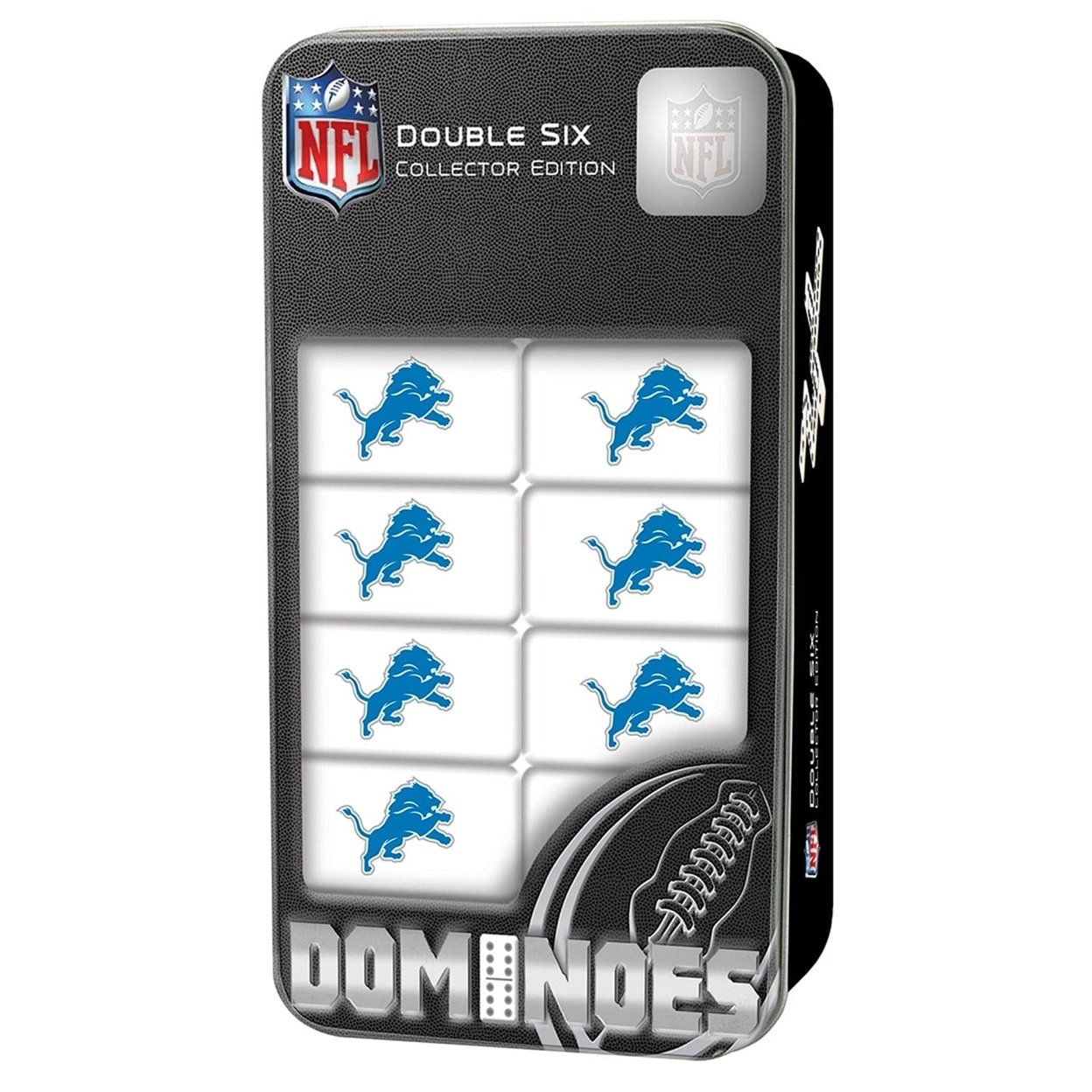 Detroit Lions Dominoes Set Officially Licensed Collectible Tin Ages 6+