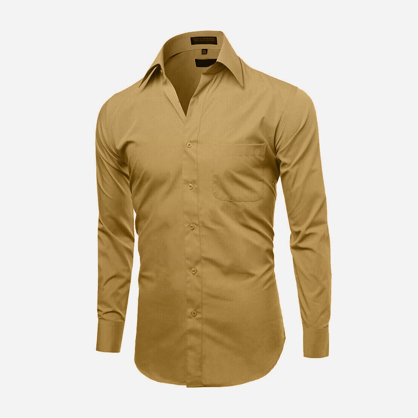 Mustard Long Sleeve Tailored Shirt