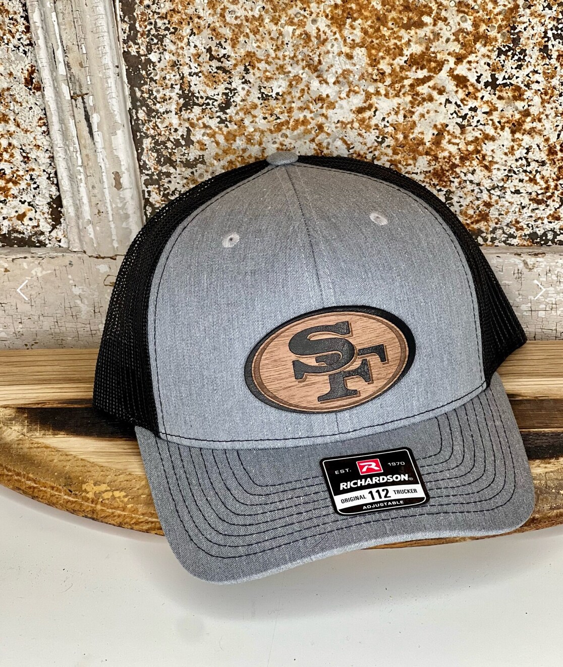 San Francisco 49ers Richardson Hat with Wood Veneer and Leather