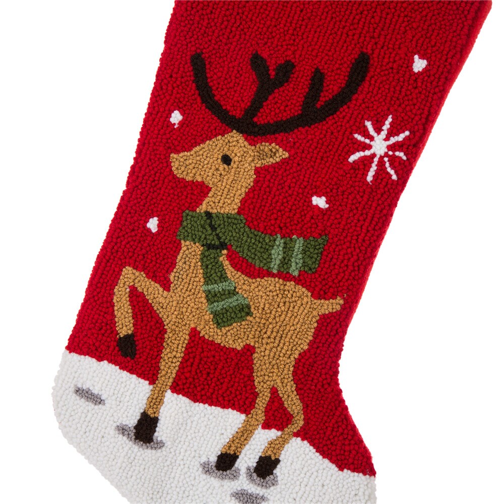 Chrismas Decor Hooked Stocking(Fox/Reindeer)