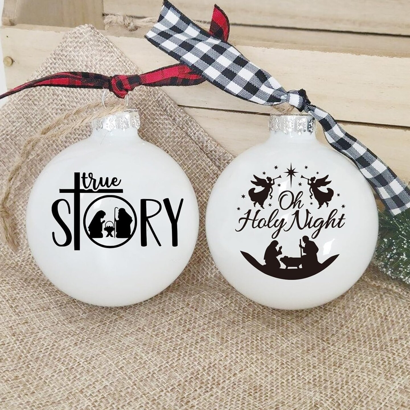 40 Pieces Christmas Nativity Stickers for Crafts Vinyl Christmas Stickers Waterproof Decals for Ornament Ball Wood Cup Glass Water Bottle Decoration (40 Pcs Black Nativity)