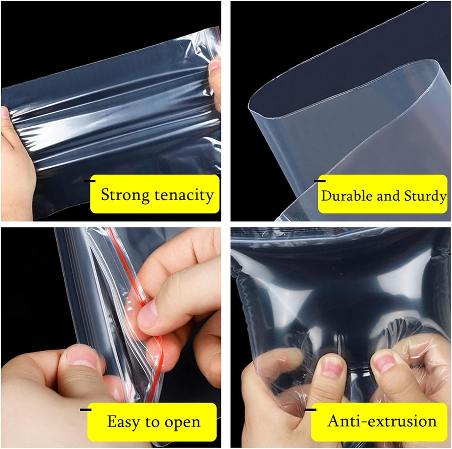 700 Pack Poly Zipper Bags,5 Different Size Small Craft Plastic Bags,Clear Reusable Ziplock Bags Storage for Bead,Jewelry,Candy