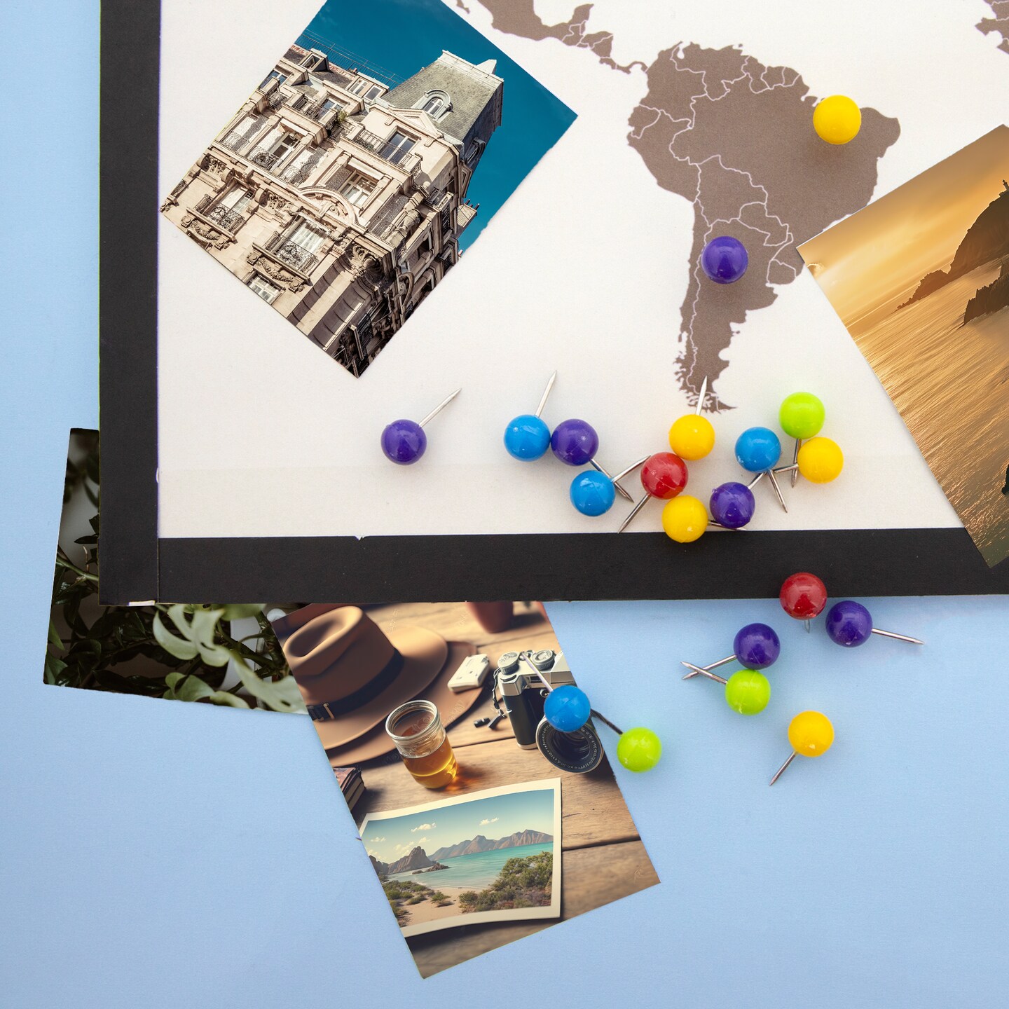 BAZIC Push Pins Round Assorted Color (80/Pack)