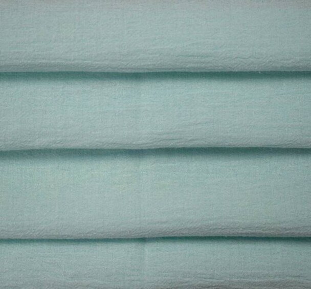 1 Yard Light Blue Cotton Gauze Apparel Fabric, Soft 100% Cotton, 48/50&#x2033; Width