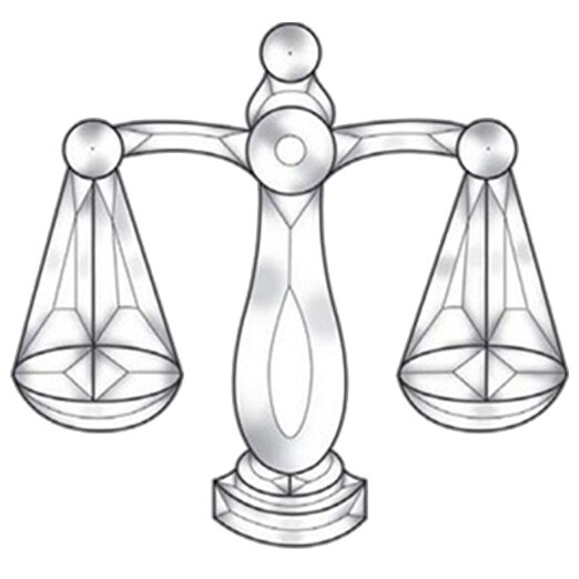 9"x8-1/2" Exquisite Clear Glass Scale of Justice Bevel Cluster EC144