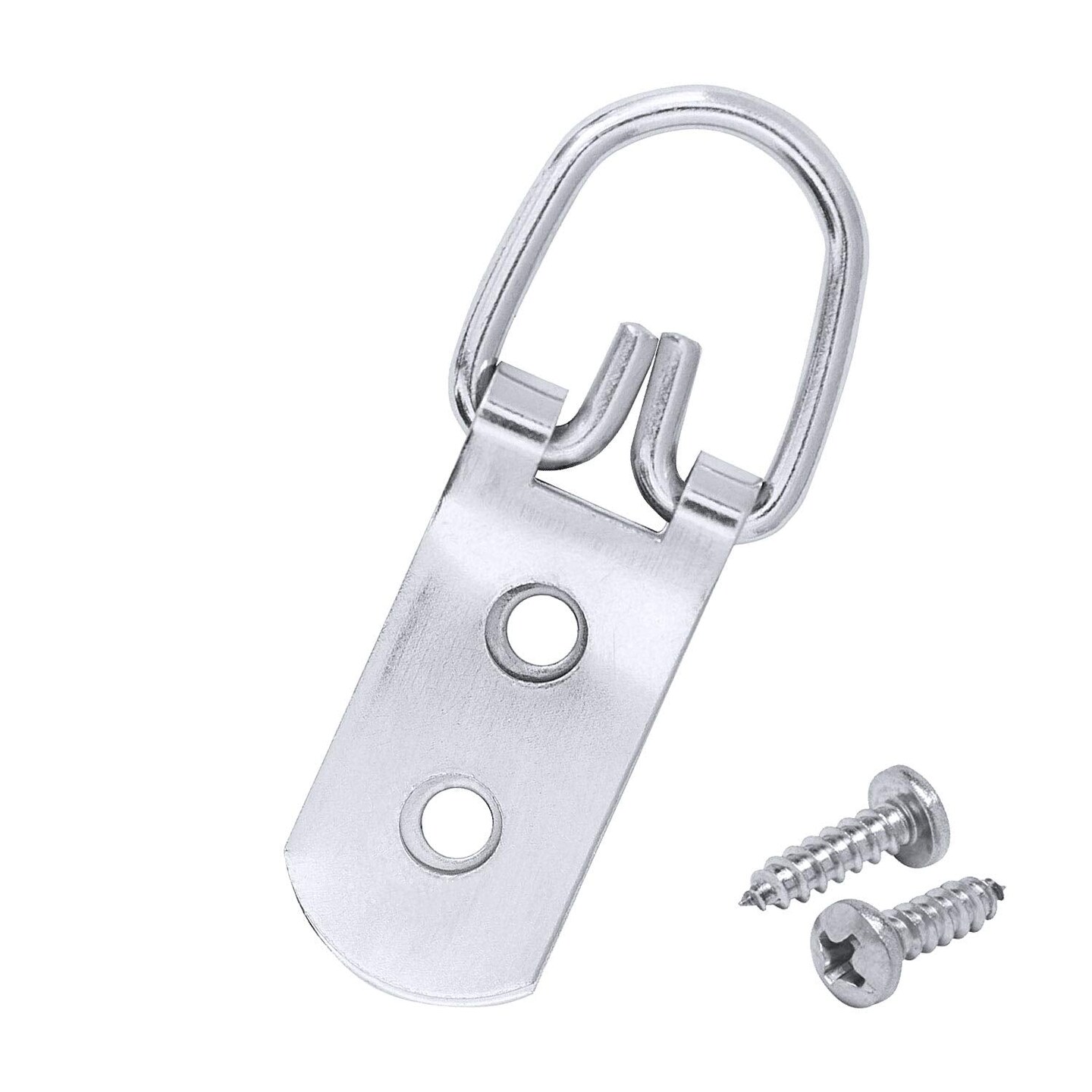 Renashed 50 Pack Heavy Duty D-Ring Picture Hangers – 2 Hole Design With Screws, For Secure Wall Hanging