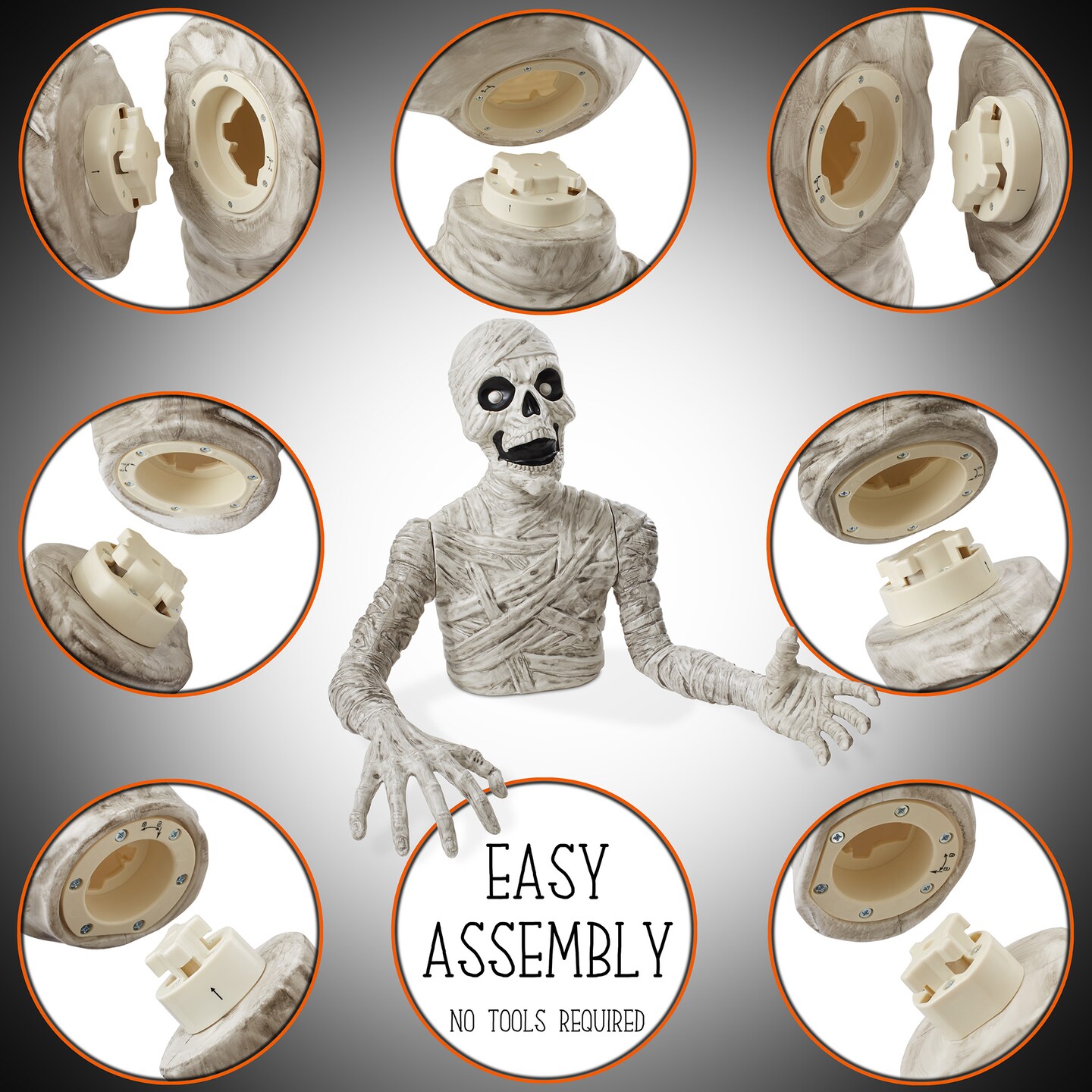 BOO BOX 36&#x22; Halloween Groundbreaking Decoration - Scary Outdoor Halloween Decor for Porch or Yard