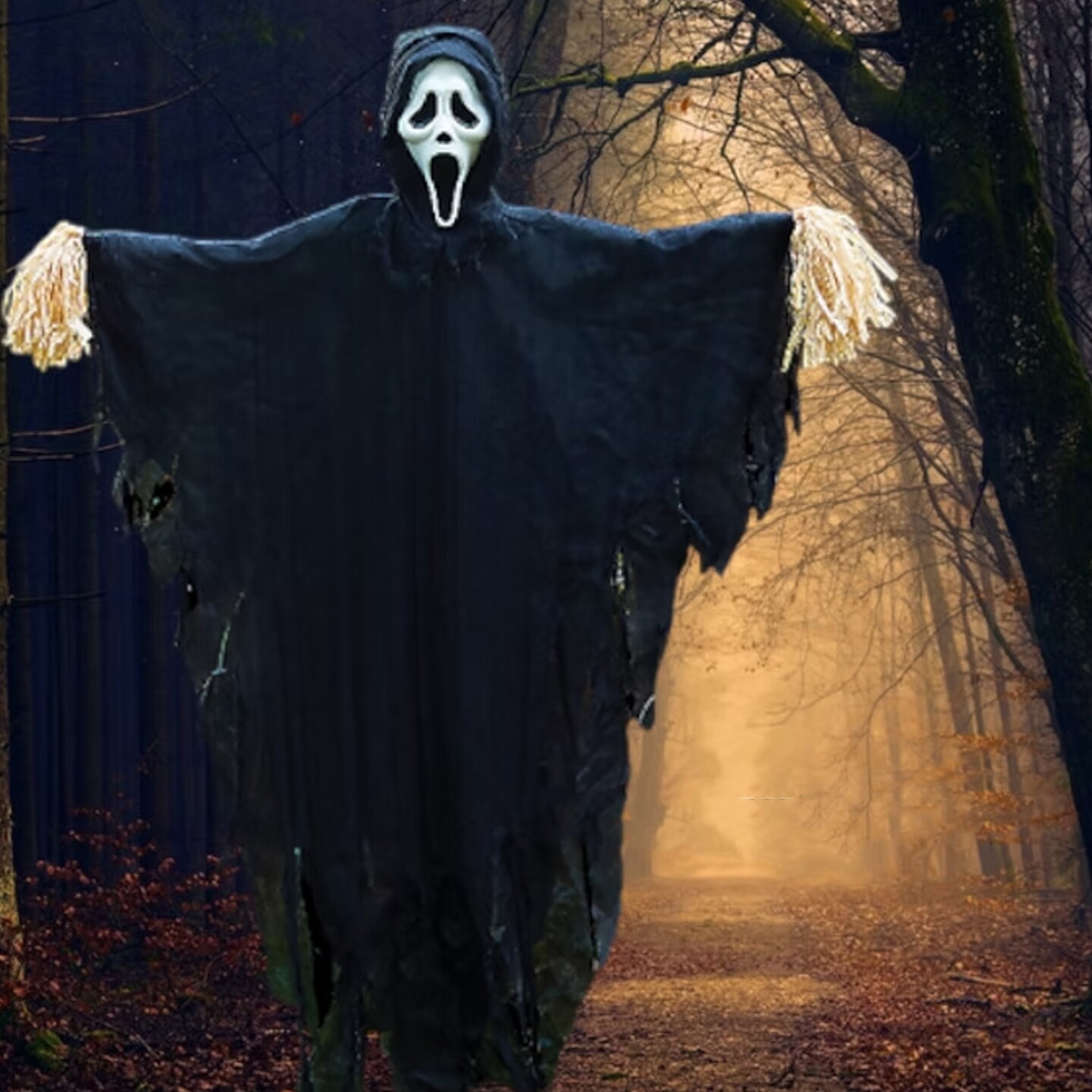 5 Inches Ghost Face Prop Scarecrow Halloween Decoration