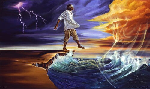 Step Out on Faith: Male by WAK - Kevin A. Williams Wall Art Décor 23 x 38 Art Print