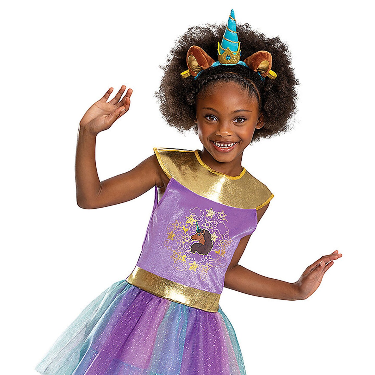 Girl&#x27;s Classic Afro Unicorn Dress Costume