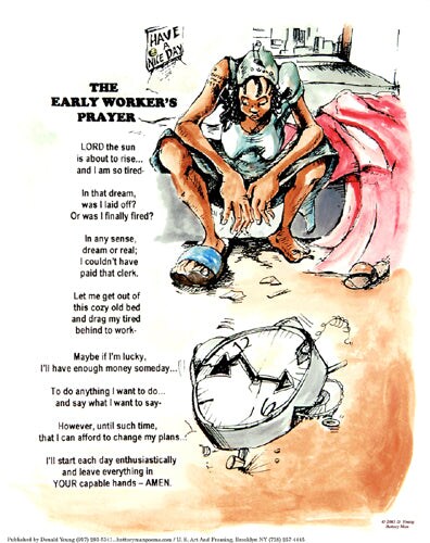 The Early Worker’s Prayer by Batteryman Wall Art Décor 10 x 8 Art Print