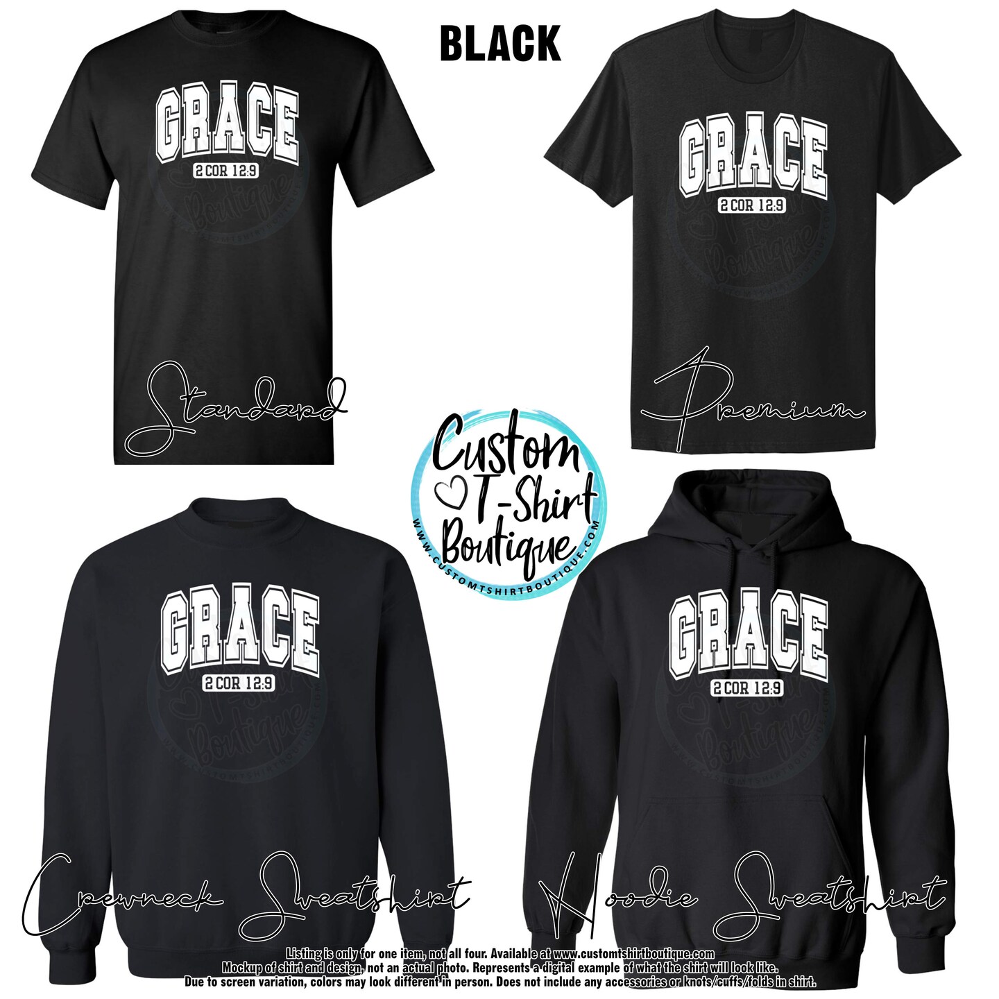 Grace Christian Faith T-Shirt, Sweatshirt, or Hoodie - Bible Scripture T-Shirt - image12