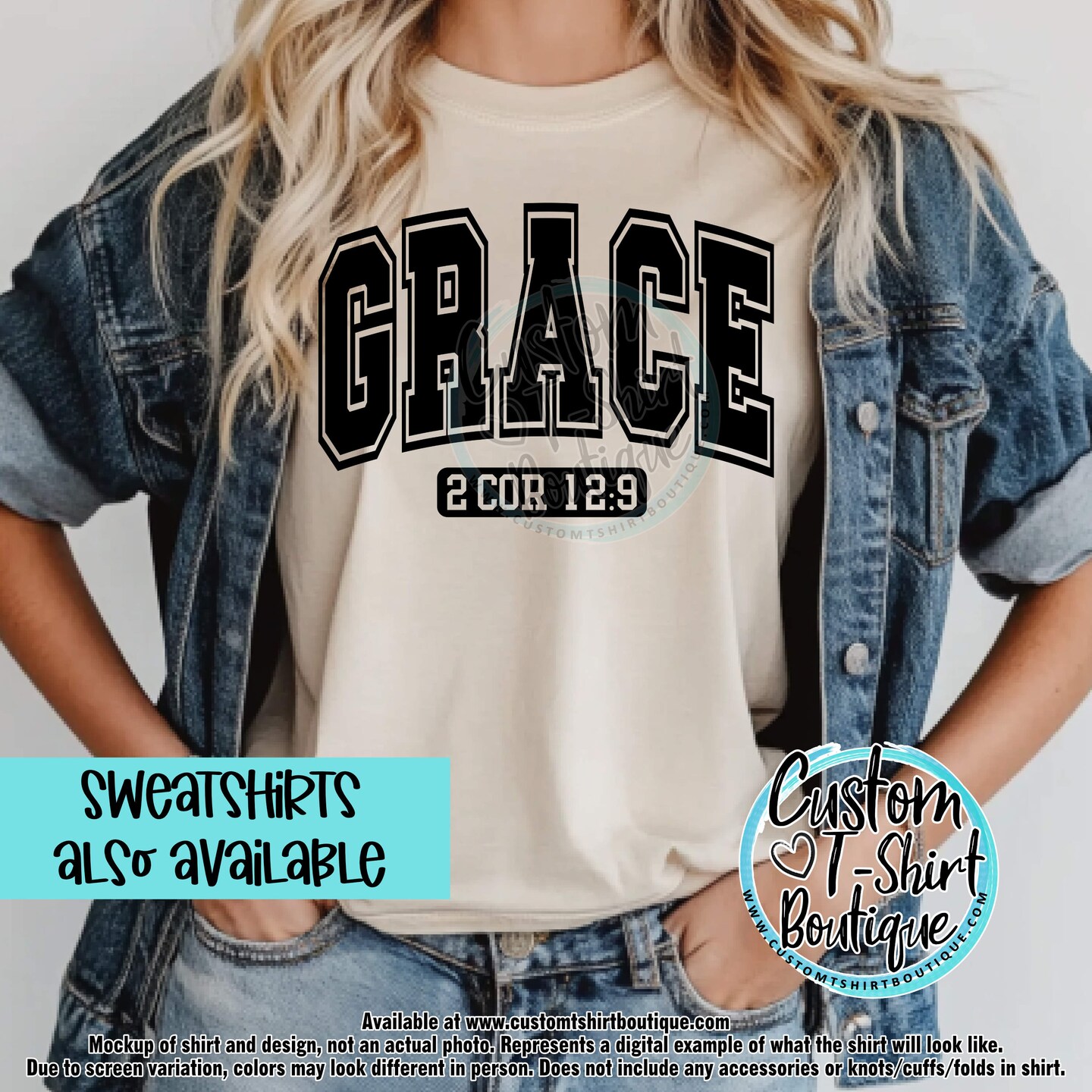 Grace Christian Faith T-Shirt, Sweatshirt, or Hoodie - Bible Scripture T-Shirt product 2
