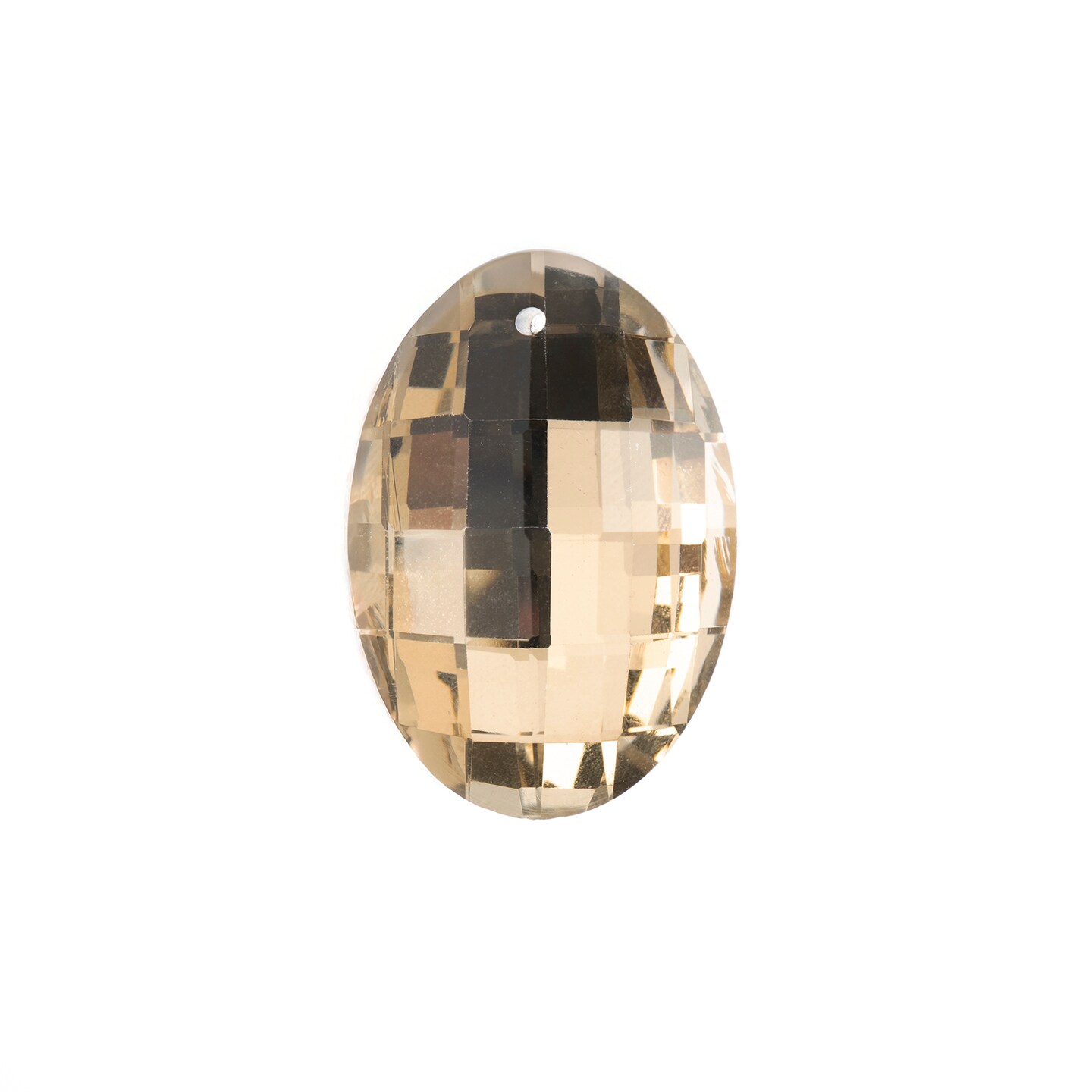 Crystal Lane DIY 27x37mm Oval Faceted Crystal Glass Pendants, 1pc