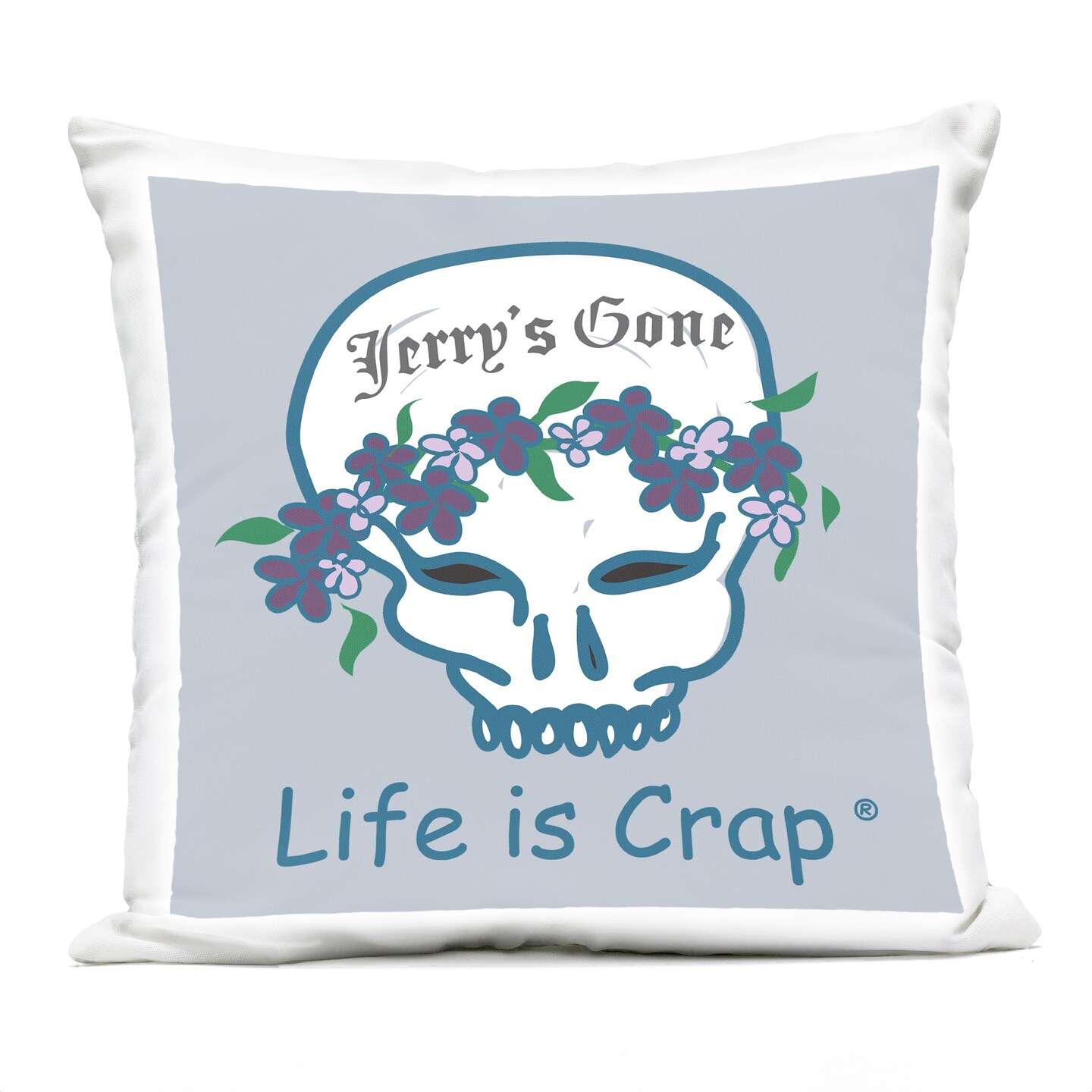 Stupell Industries Jerry's Gone Skull Outdoor Printed Throw Pillow Design by LIC, 18 x 7 x 18