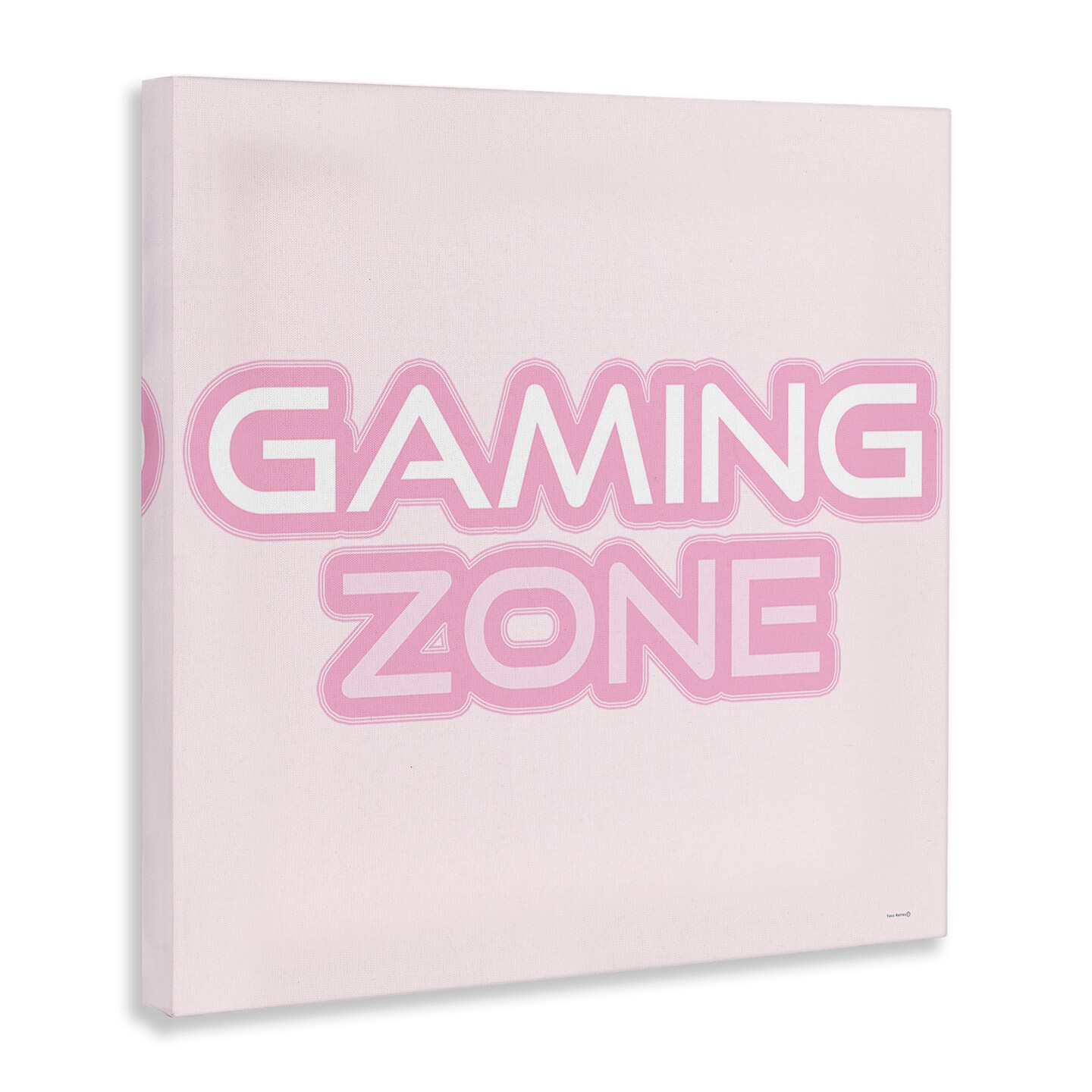 Stupell Industries Pastel Pink Gaming Zone Canvas Design by Yass Naffas Designs