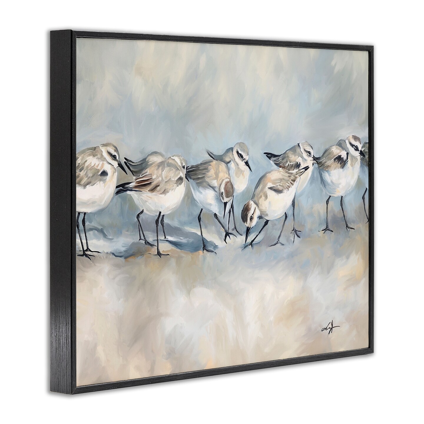 Stupell Industries Sandpiper Birds Mirage Framed Giclee Design by Ramona Murdock