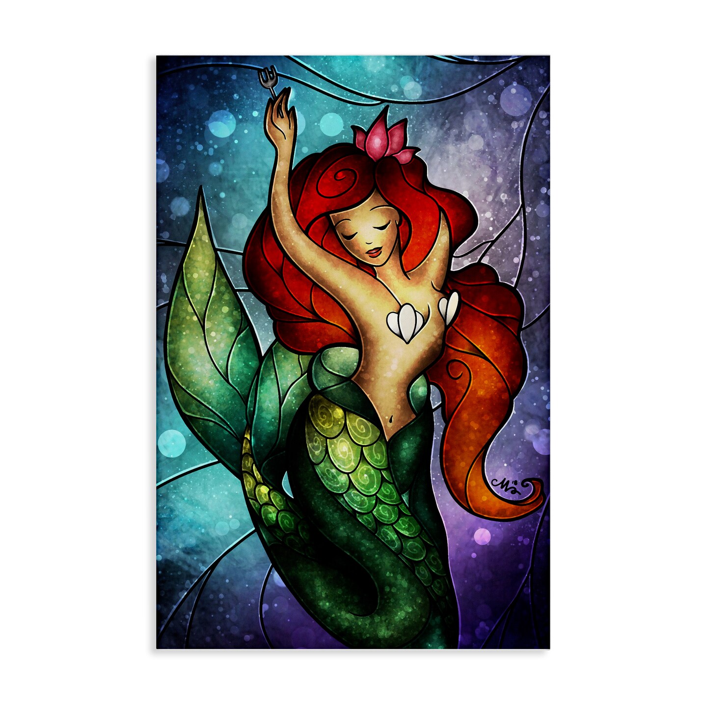 Stupell Industries Undersea Dreaming Mermaid Canvas Design by Mandie Manzano